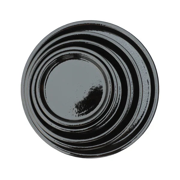 Keramická podmiska pod kvetináč – Čierna (Ø 27–35 cm)