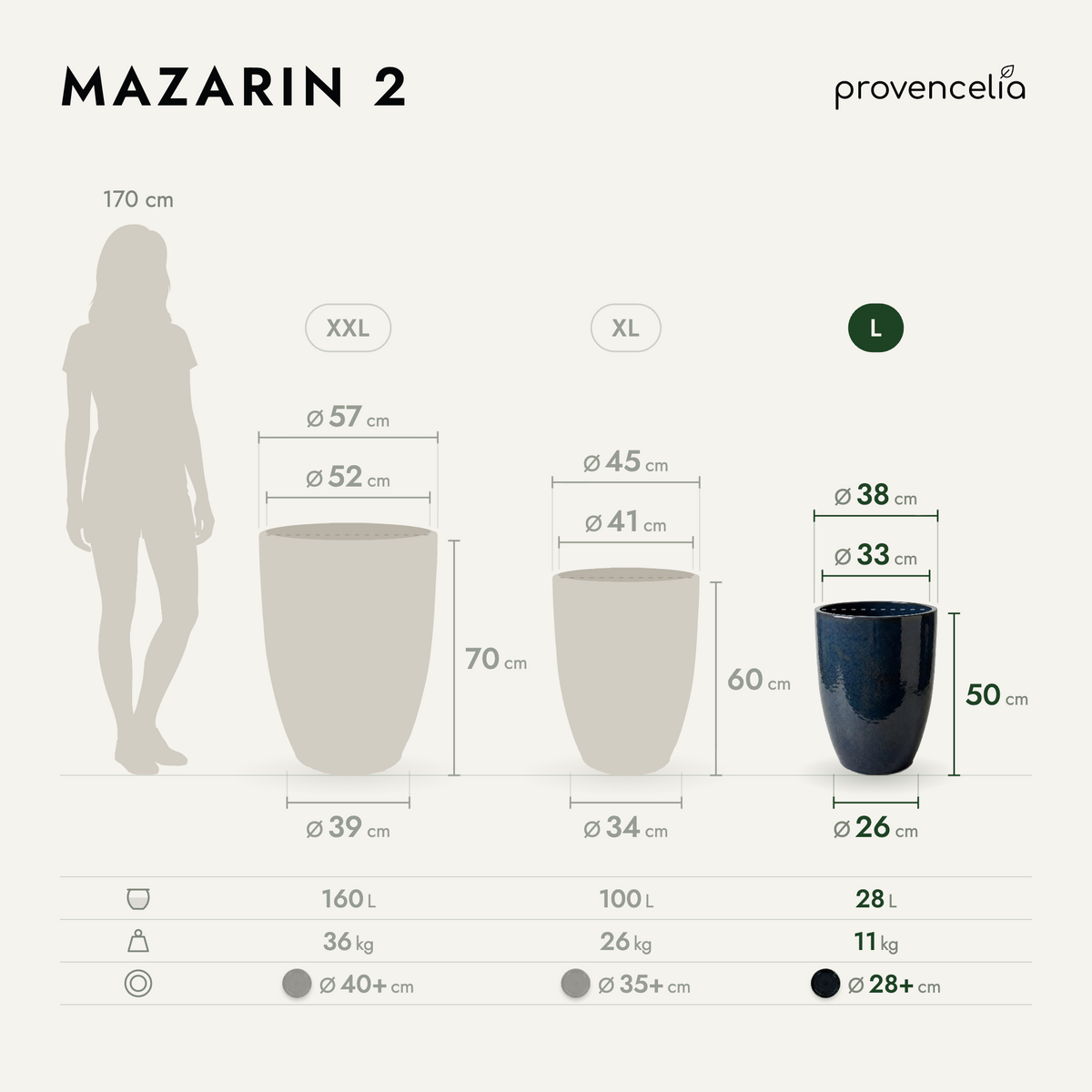 MAZARIN 2 L – rozmery