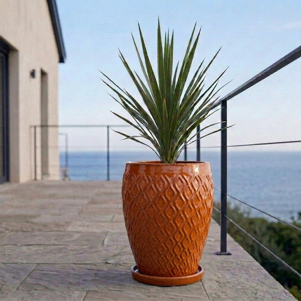 Podmiska pod kvetináč - Tropická oranžová
